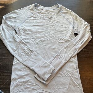 lululemon athletica women’s Light Blue Long Sleeve Athletic Tee